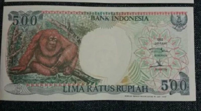 Wow, Uang Kertas Rp500 Bergambar Orang Utan Dijual Rp3,27 Juta 