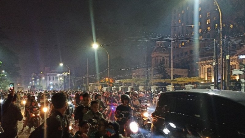 Konvoi Motor Perayaan Tahun Baru di Medan Dibubarkan Polisi