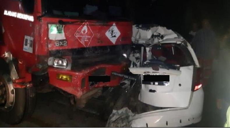 Kecelakaan Maut Honda Jazz Kontra Truk Fuso di Batanghari, 1 Orang Tewas