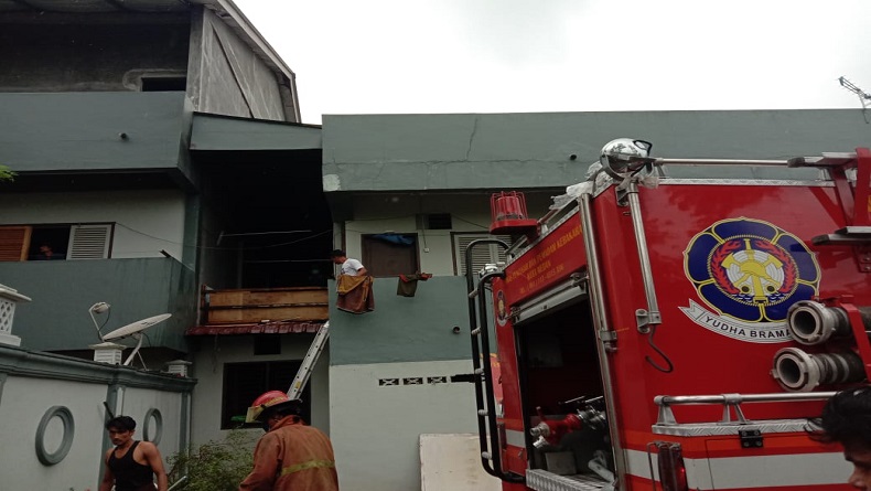 Lokasi Penampungan Pengungsi Rohingya di Medan Terbakar
