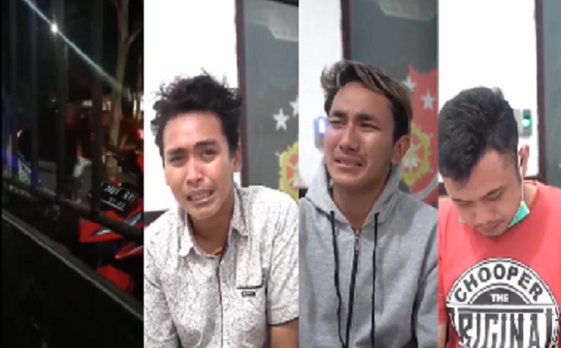 Viral, 3 Pemuda Gagah Ini Menangis usai Hina Petugas Covid-19 Probolinggo 