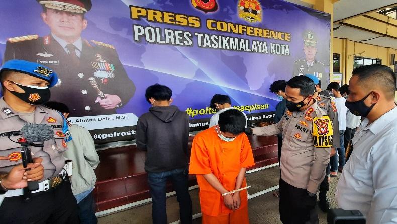 8 Anggota Geng Motor Penganiaya 1 Remaja di Tasikmalaya Ditangkap Polisi