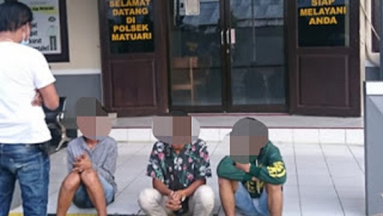 Cegat Kendaraan dengan Sajam, 3 Remaja Bitung Ini Ditangkap Polisi