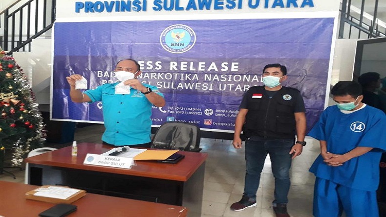 BNNP Sulut Amankan Kakak Beradik Pengedar Shabu