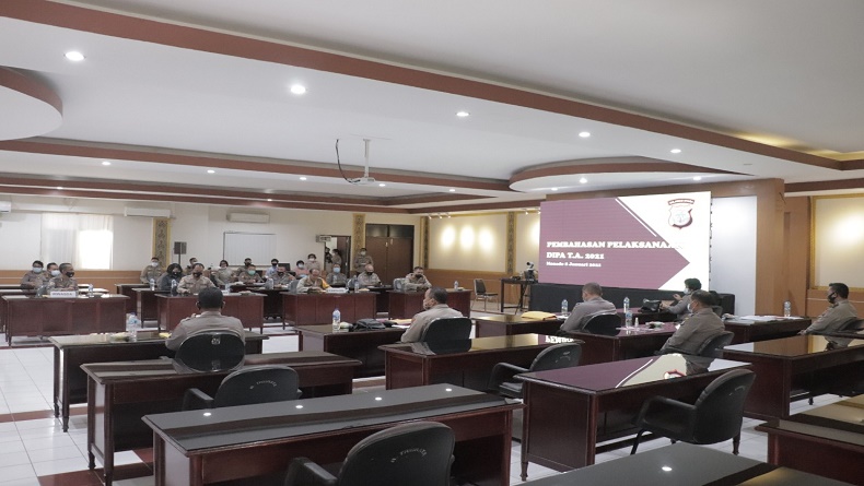 Kapolda Sulut Pimpin Rakor Pelaksanaan DIPA 6 Polres Baru