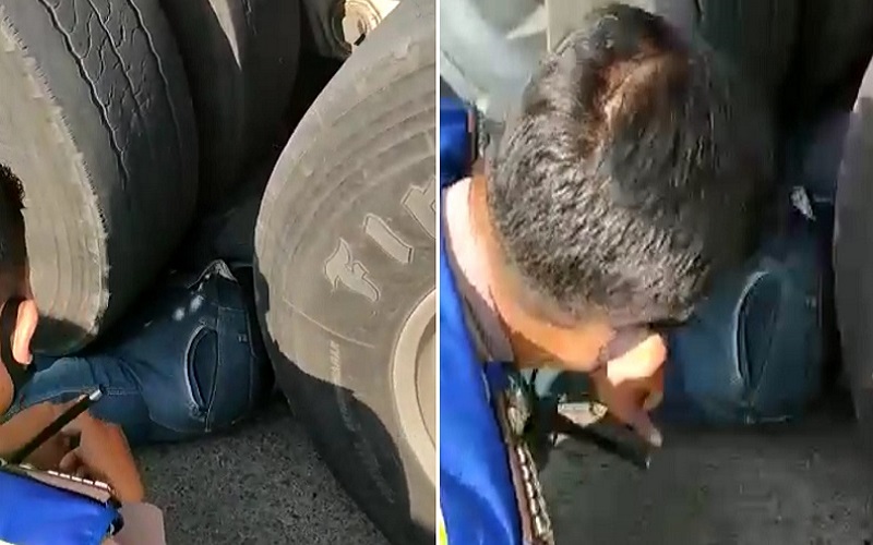 Main HP saat Berkendara, Pemotor Tewas Tergilas Roda Truk Tangki Trailer di Bojongsoang Bandung