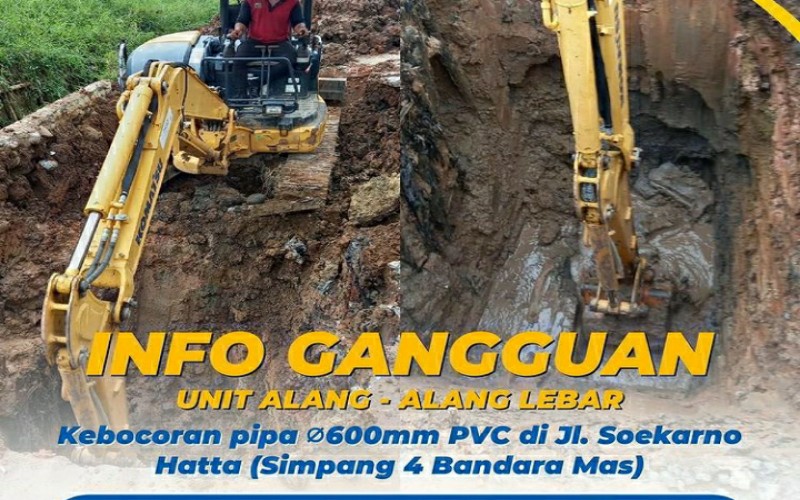 Pipa PDAM Palembang Bocor, Ribuan Warga di 2 Kecamatan Menjerit Kesulitan Air