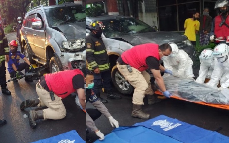 Tertabrak Pajero Sport, Tukang Becak Tewas di Jalan Jakarta Bandung