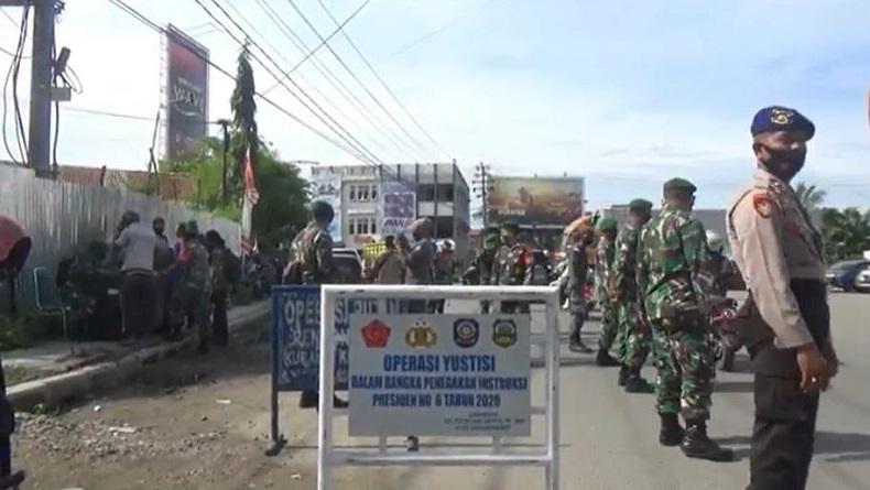 Aparat Gabungan di Lhokseumawe Gelar Operasi Yustisi Prokes di 2 Lokasi Rawan
