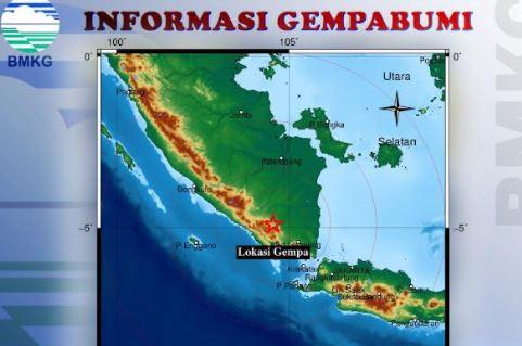Gempa Terkini Magnitudo 4,1 Guncang Lampung Utara, Warga Diminta Tenang