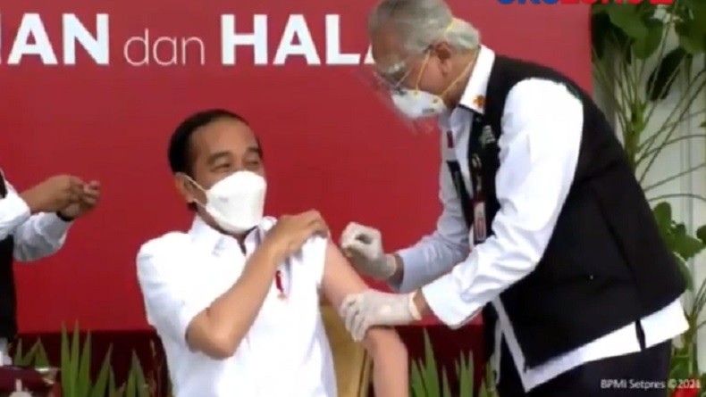 Disuntik Vaksin Covid-19, Jokowi Sebut Tidak Terasa Sama Sekali