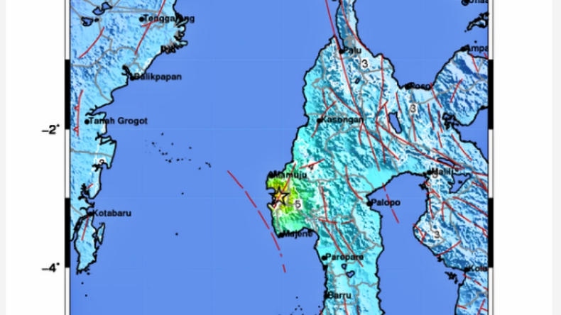 Episenter Gempa Majene Berdekatan dengan Gempa dan Tsunami Tahun 1969