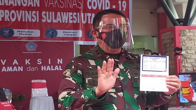 Pangdam XIII Merdeka Disuntik Vaksin Covid-19 Bersama Pejabat Forkopimda Sulut