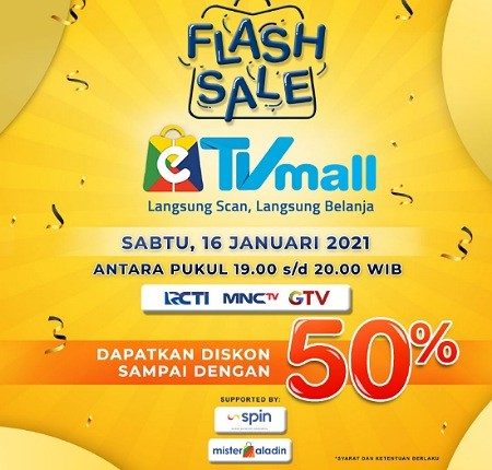Hari Ini Flash Sale E-TV Mall !!! Belanja Gak Ribet dan Diskon Sampai 50%