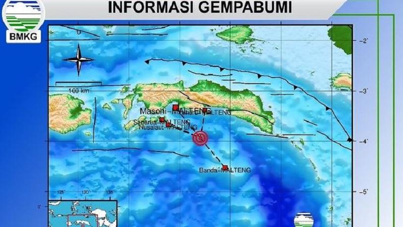 Gempa M3,9 Guncang Maluku Tengah, Tak Berpotensi Tsunami