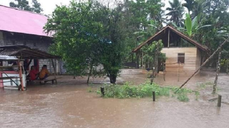 Hujan Intensitas Tinggi di Halut, Ratusan Rumah Terendam Banjir dan 1 Jembatan Putus