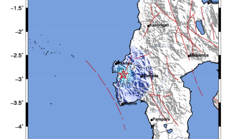 Gempa Bumi Terkini M4,4 Berpusat di Darat Guncang Majene Sulbar