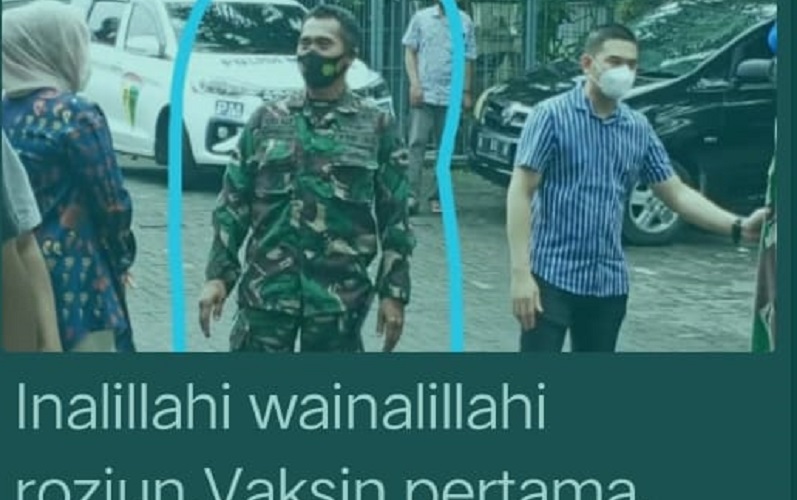 Kasdim Gresik Dikabarkan Meninggal Usai Vaksin, Kapendam: Itu Hoaks Menyesatkan 