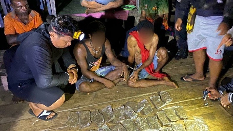 Polisi Tangkap Pemasok Ganja asal Papua Nigini di Jayapura