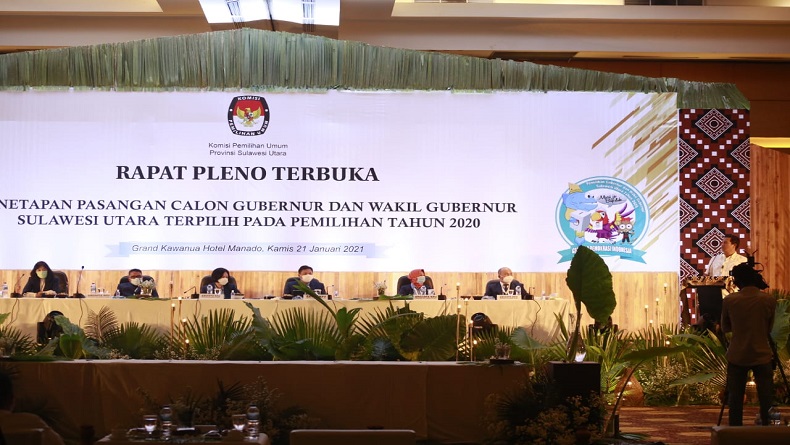 KPU Sulut Resmi Tetapkan Olly Dondokambey dan Steven Kandouw Calon Terpilih Pilkada 2020