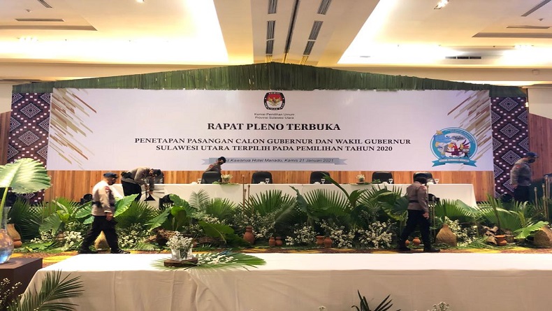 Polda Sulut Kawal Jalannya Rapat Pleno KPU Sulut 