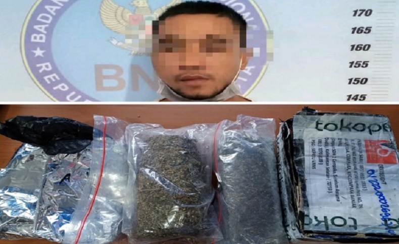 Warga Kalsel Manfaatkan Kelengahan Petugas Tangani Banjir untuk Pesan Ganja