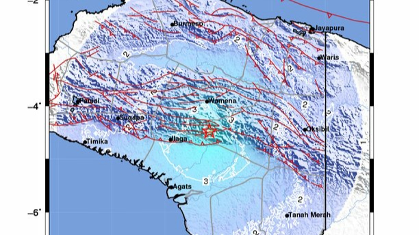 Senin Pagi, Gempa Magnitudo 5,1 Guncang  Jayawijaya