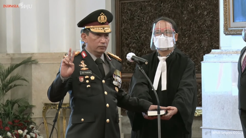 Dilantik Presiden Jokowi, Listyo Sigit Resmi Jadi Kapolri