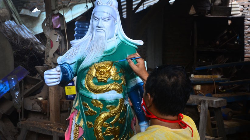 Kerajinan Patung Dewa Berbahan Kayu Jati dari Jepara Dijual ke Taiwan dan China - Bagian 1