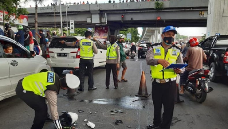 Kecelakaan di Flyover Panakkukang Makassar, Pengendara Motor Tewas Terlindas Truk