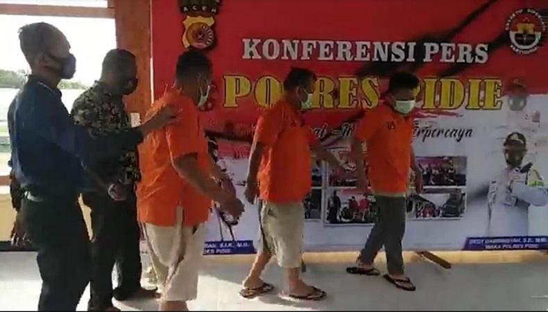 3 Maling asal Palembang Ditangkap di Medan usai Curi Uang Nasabah Bank di Pidie