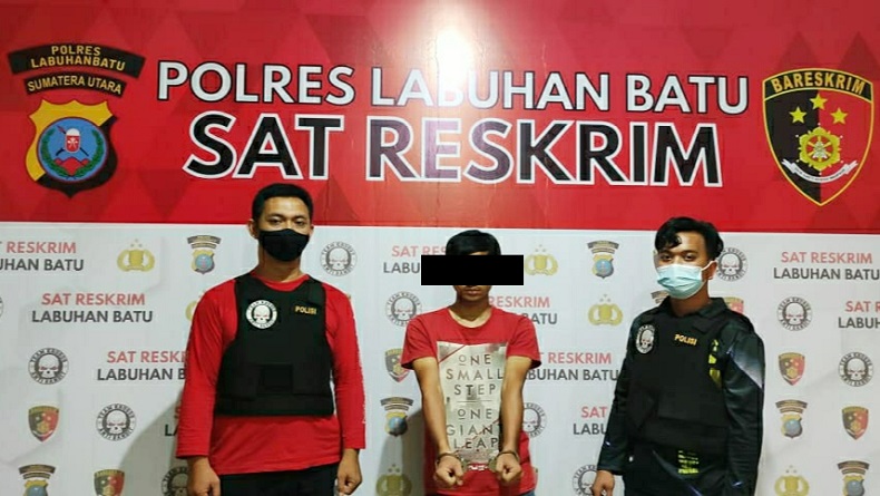 Terekam Kamera CCTV Toko Bangunan, Pencuri Handphone di Labuhanbatu Ditangkap