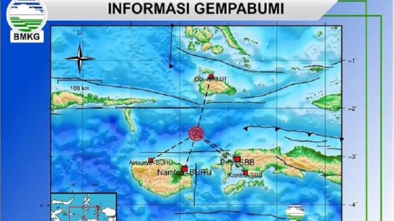 Gempa Susulan M3.0 Guncang Pulau Buru, Pusat Getaran di Laut