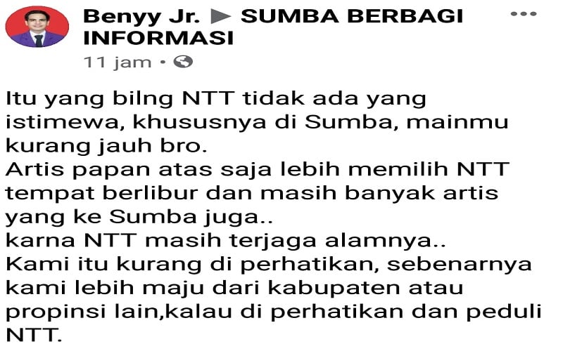 Viral Anggota DPR Sebut NTT Tak Istimewa, Videonya Malah Jadi Bahan Promosi Wisata