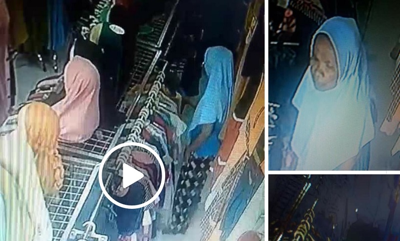 Viral, Emak-Emak di Probolinggo Piawai Curi Pakaian di Pasar