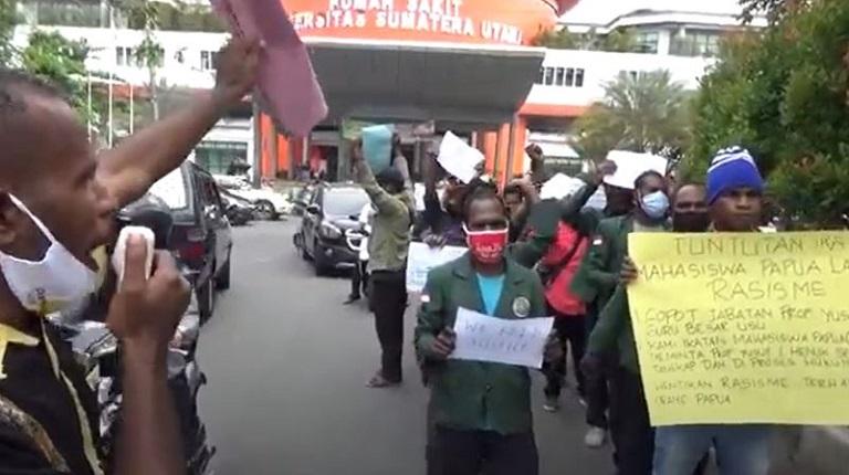 Mahasiswa Papua Demo USU Tuntut Profesor Henuk Dicopot karena Diduga Rasis