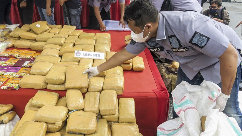 Polda Metro Jaya Musnahkan 801 Kg Ganja Hasil Tangkapan dari Oktober 2020 - Bagian 2