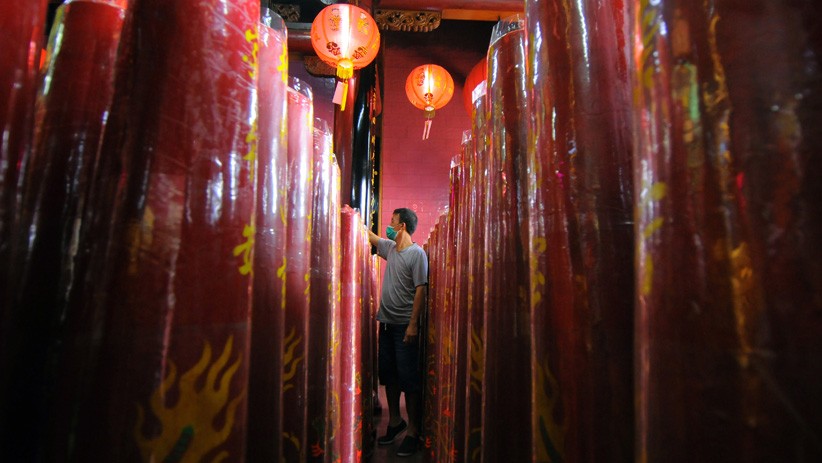 Persiapan Wihara Thay Hin Bio Lampung Jelang Tahun Baru Imlek 2572 - Bagian 2