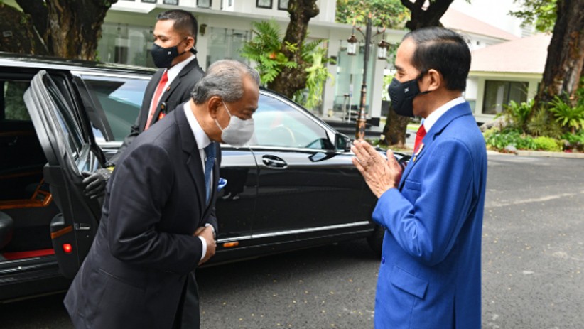 Momen Pertemuan Presiden Jokowi dan PM Malaysia Muhyiddin Yassin di Istana - Bagian 4