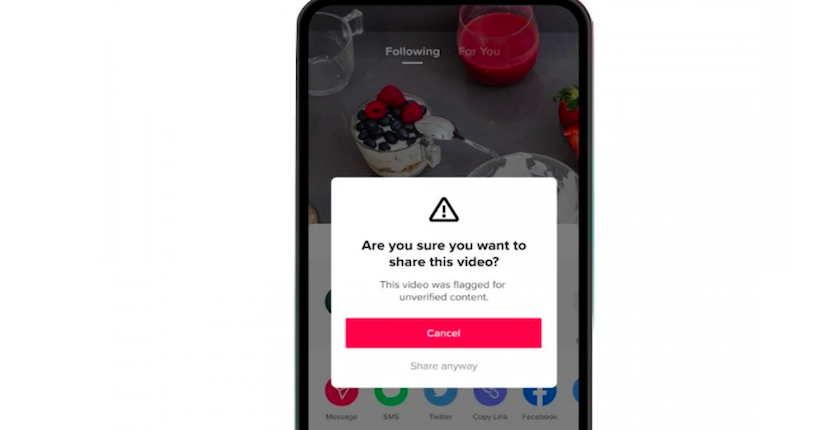 TikTok Kini Peringatkan Pengguna saat Video Menyesatkan Dibagikan