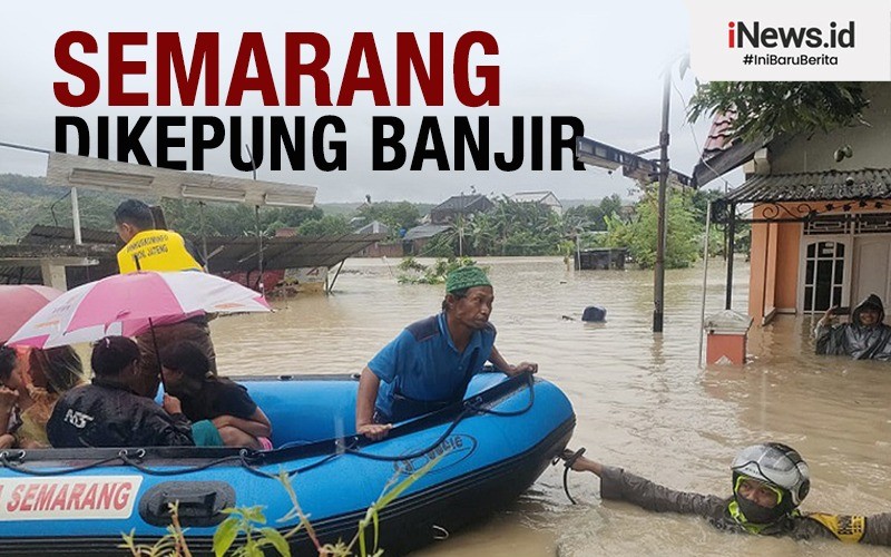 Banjir di Wonosari Semarang akibat Sungai Beringin Meluap, Air Mulai Surut 