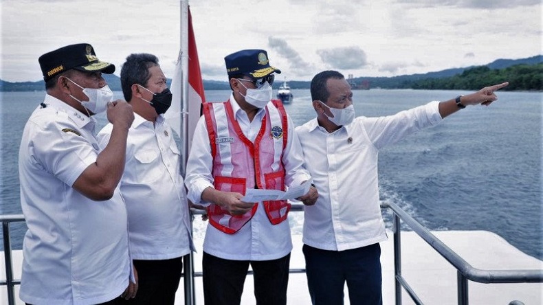 Pantau Pembangunan Ambon New Port, 2 Menteri Tinjau Langsung dari Darat dan Laut