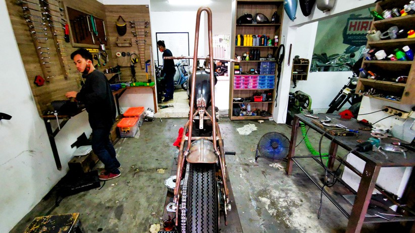 Intip Bengkel Modifikasi Motor Chopper di Jakarta Barat - Bagian 5