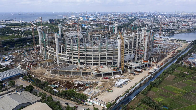 Penampakan dari Udara Progres Pembangunan Jakarta International Stadium - Bagian 3