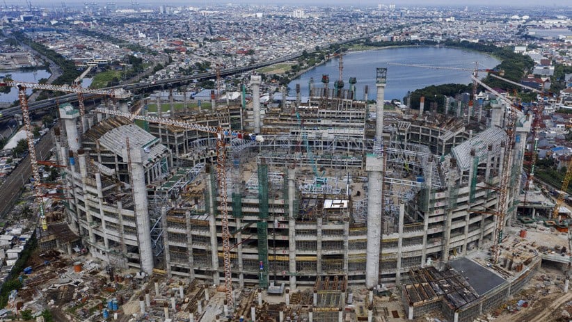 Penampakan dari Udara Progres Pembangunan Jakarta International Stadium - Bagian 1