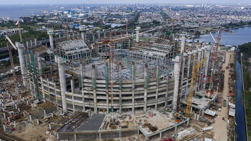 Penampakan dari Udara Progres Pembangunan Jakarta International Stadium - Bagian 2