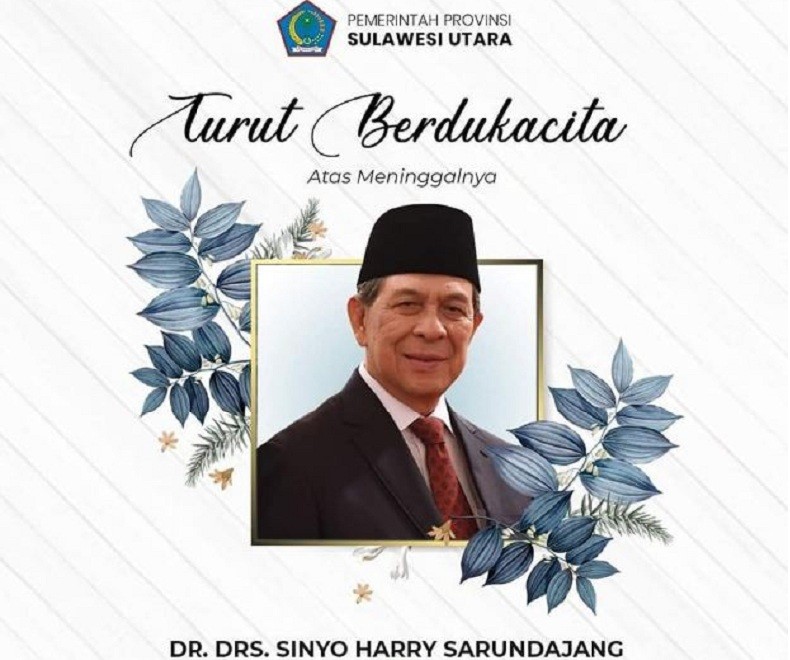 Sulut Berkabung, Pasang Bendera Setengah Tiang untuk Sinyo Harry Sarundajang