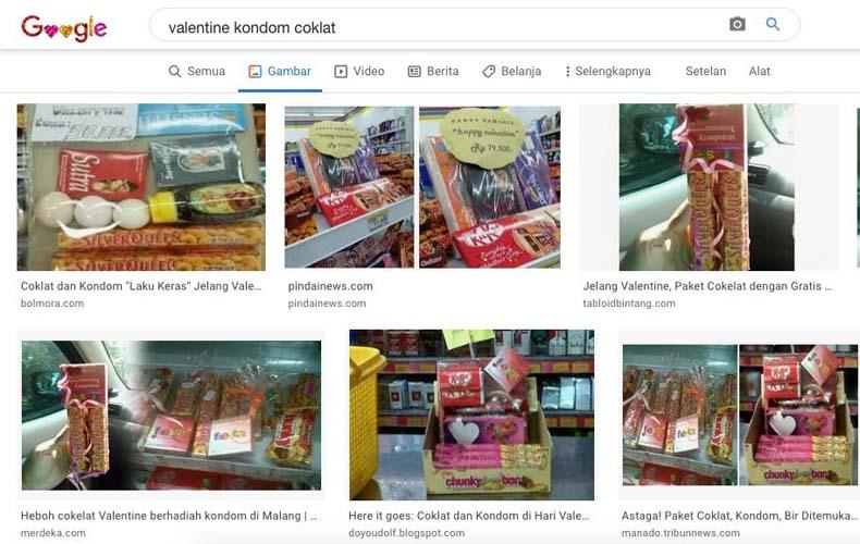 Heboh, Paket Kondom Cokelat Hari Valentine Marak Dijual Online