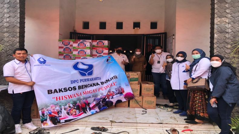 Hiswana Migas Purwakarta Kirim Bantuan untuk Korban Banjir Karawang