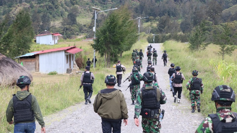 Baku Tembak KKB dengan TNI-Polri Kembali Pecah di Ilaga Papua